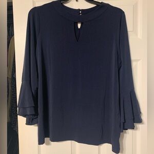 Charter club 3/4 sleeve navy top